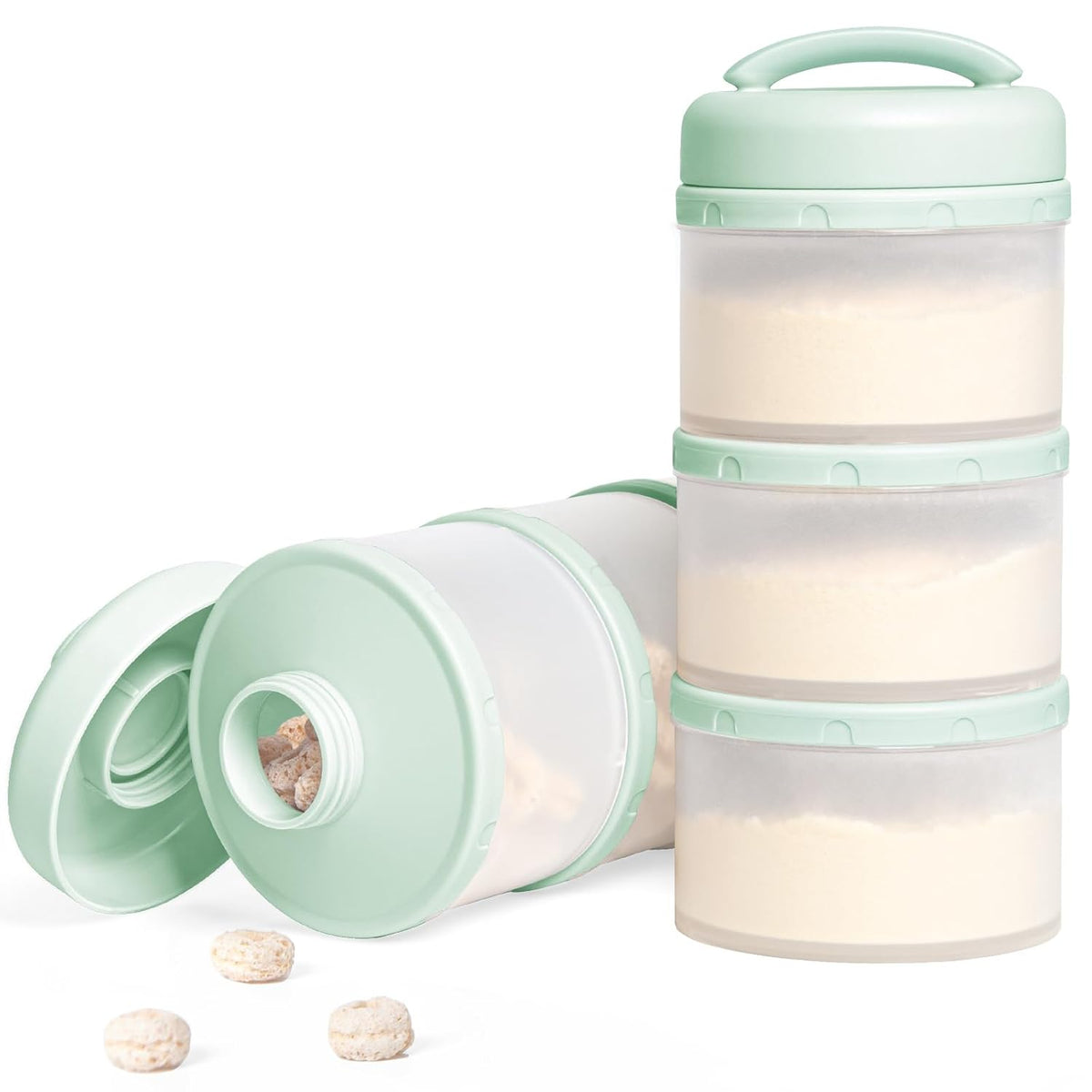 Stackable Formula Dispenser Portable: Milk Powder Container to Go